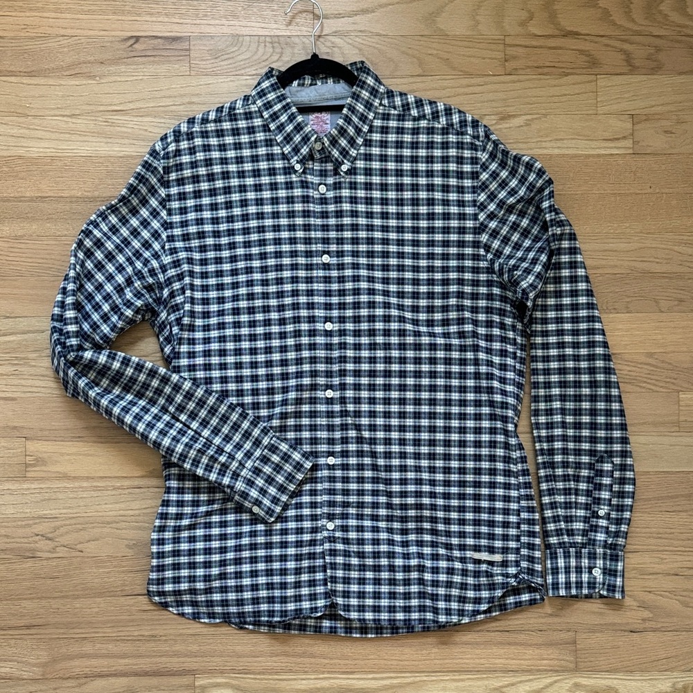 Scotch &Soda Blue and White Checkered Men's Shirt